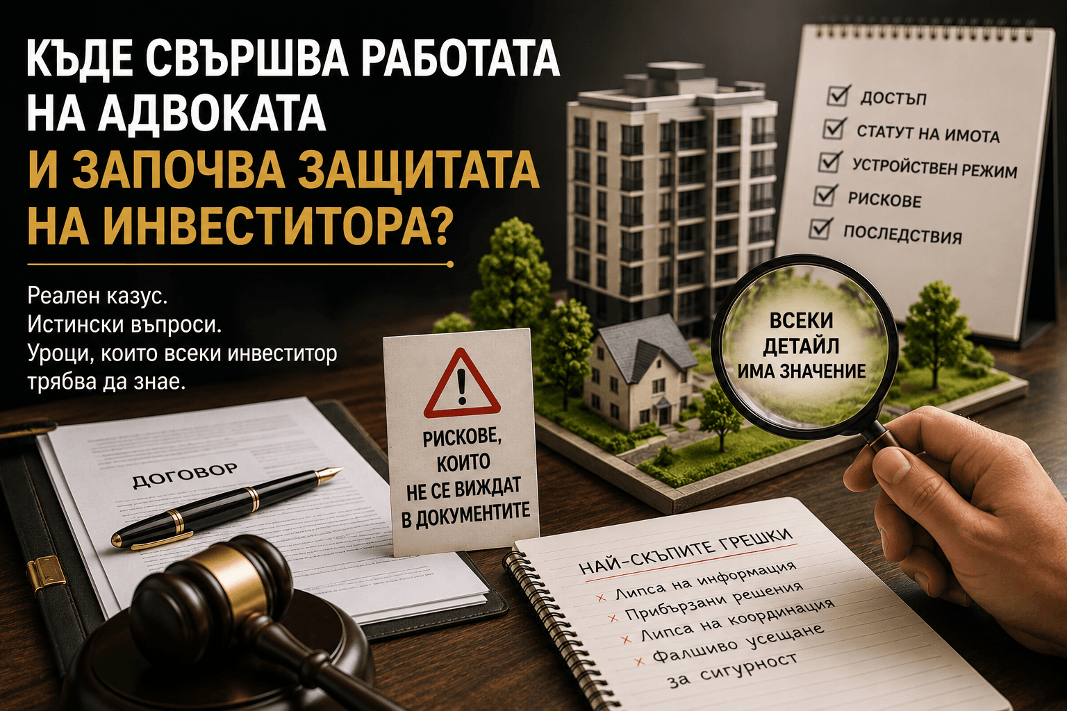 Къде свършва работата на адвоката и започва защитата на инвеститора?